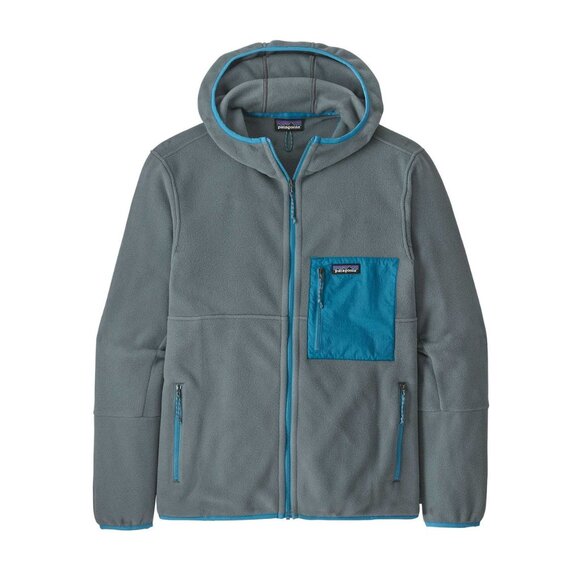 Patagonia Other - Patagonia Men's Gray Blue Microdini Long Sleeve Full Zip Fleece Hoodie Size L